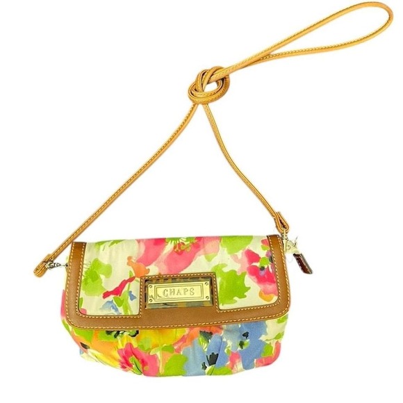 Small Chaps Floral Shoulder Bag Purse – Y2K 2000s Baguette Style Handbag Color - Picture 1 of 4